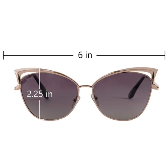 Gold Frame Cat Eye Statement Sunnies - Picture 4 of 4